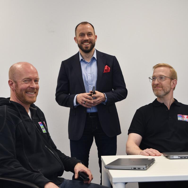 Finnish Data Centeriä edustavat Rami Nyström, Mikko Aho ja Juha Katara